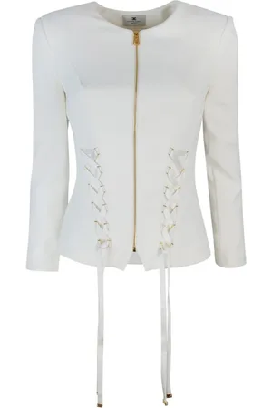 Elisabetta Franchi Mujer, Chaquetas, Blanco, Talla: L