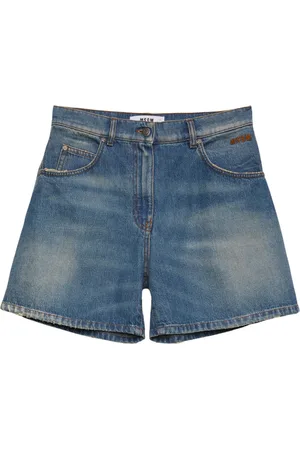 Msgm Mujer, Pantalones cortos, Azul, Talla: 2XS