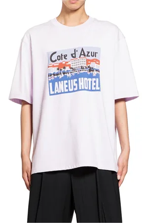 LANEUS Hombre, Camisetas, Rosa, Talla: M