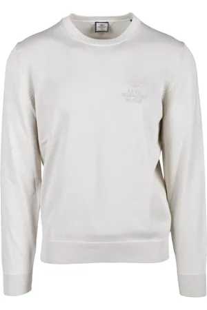 Aeronautica Militare Hombre, Jerseys, Blanco, Talla: L