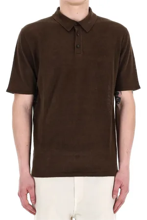Roberto Collina Hombre, Camisetas, Marrón, Talla: S