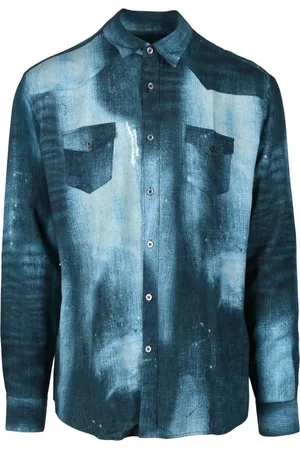 D.A. Daniele Alessandrini Hombre, Camisas, Azul, Talla: L