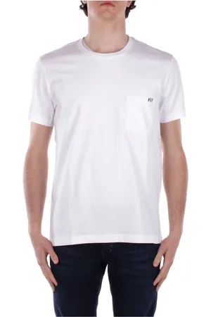 FAY Hombre, Camisetas, Blanco, Talla: L