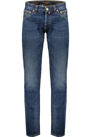 MOORER Hombre, Vaqueros, Azul, Talla: W30