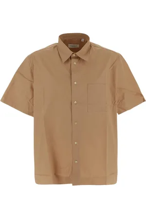 LANEUS Hombre, Camisas, Marrón, Talla: L