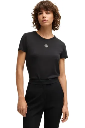 HUGO BOSS Mujer, Camisetas, Negro, Talla: S