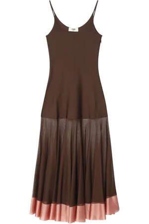 Fendi Mujer, Vestidos, Marrón, Talla: S