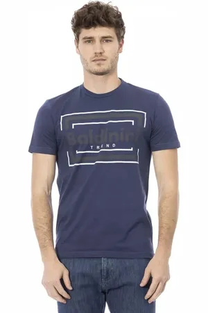 BALDININI Hombre, Camisetas, Azul, Talla: L