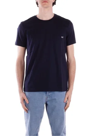 FAY Hombre, Camisetas, Azul, Talla: L