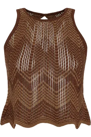 AKEP Mujer, Camisetas, Marrón, Talla: L