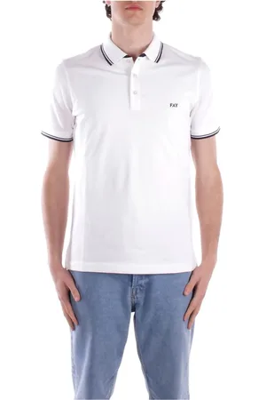 FAY Hombre, Camisetas, Blanco, Talla: M