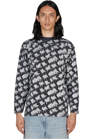 ERL Hombre, Camisetas, Negro, Talla: L