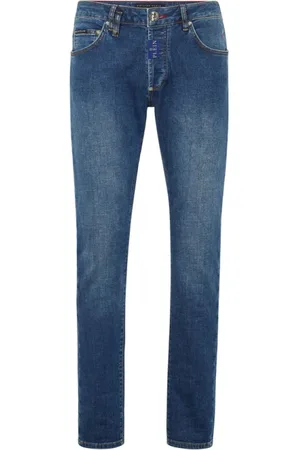 Philipp Plein Hombre, Vaqueros, Azul, Talla: W33