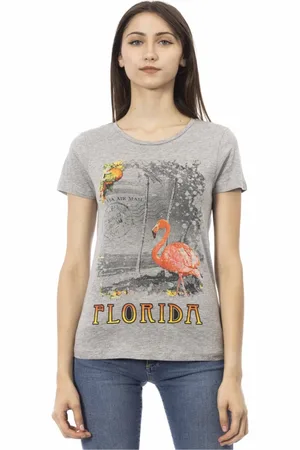 Trussardi Mujer, Camisetas, Gris, Talla: S
