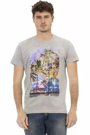 Trussardi Hombre, Camisetas, Gris, Talla: M