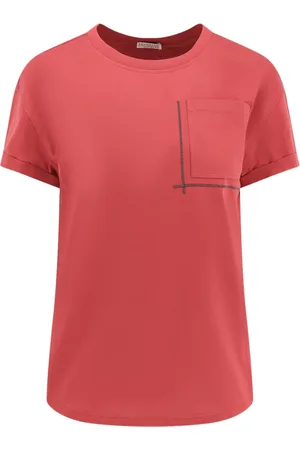 Brunello Cucinelli Mujer, Camisetas, Rojo, Talla: M