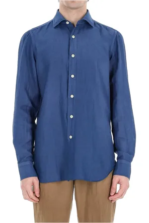 Finamore Hombre, Camisas, Azul, Talla: M