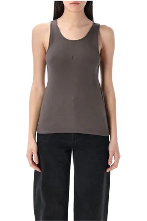 Saint Laurent Mujer, Camisetas, Gris, Talla: M