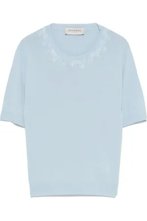 ERMANNO SCERVINO Mujer, Camisetas, Azul, Talla: XS