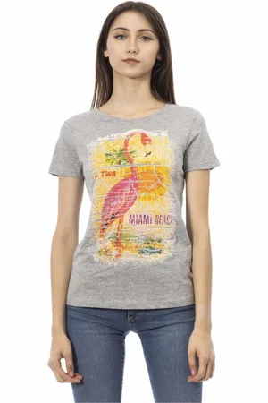 Trussardi Mujer, Camisetas, Gris, Talla: L