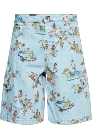OFF-WHITE Hombre, Pantalones cortos, Azul, Talla: W30