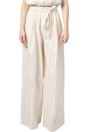 Manila Grace Mujer, Pantalones, Blanco, Talla: XS