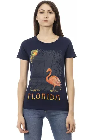 Trussardi Mujer, Camisetas, Azul, Talla: S