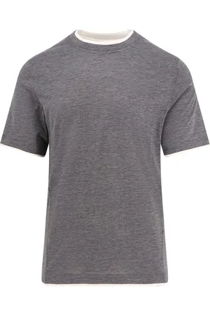 Brunello Cucinelli Hombre, Camisetas, Gris, Talla: S