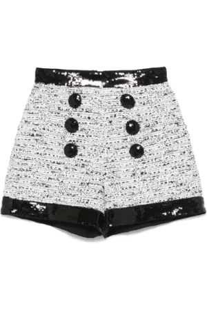 Balmain Mujer, Pantalones cortos, Gris, Talla: M