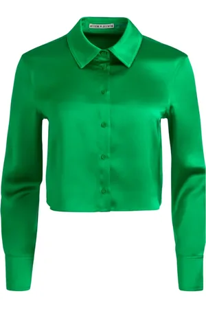 ALICE+OLIVIA Mujer, Blusas y Camisas, Verde, Talla: M