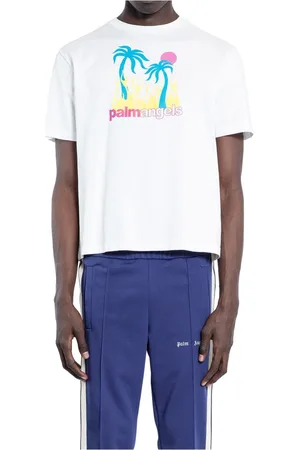 Palm Angels Hombre, Camisetas, Blanco, Talla: L