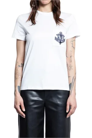 Max Mara Mujer, Camisetas, Blanco, Talla: L