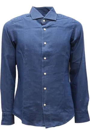 SONRISA Hombre, Camisas, Azul, Talla: S
