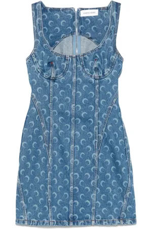 Marine Serre Mujer, Vestidos, Azul, Talla: S