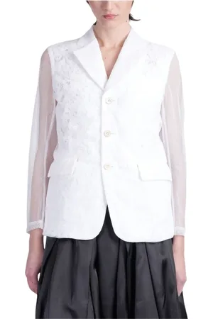 Comme des Garçons Mujer, Chaquetas, Blanco, Talla: M