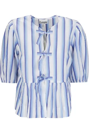Ganni Mujer, Blusas y Camisas, Azul, Talla: L