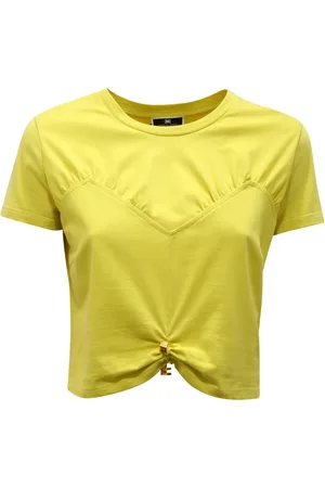 Elisabetta Franchi Mujer, Camisetas, Amarillo, Talla: S