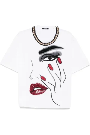 Balmain Mujer, Camisetas, Blanco, Talla: S