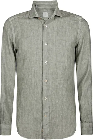 ELEVENTY Hombre, Camisas, Verde, Talla: S