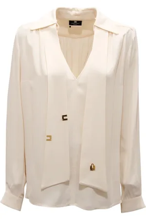 Elisabetta Franchi Mujer, Blusas y Camisas, Blanco, Talla: S