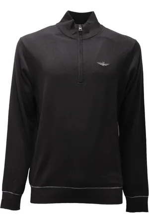 Aeronautica Militare Hombre, Jerseys, Negro, Talla: L