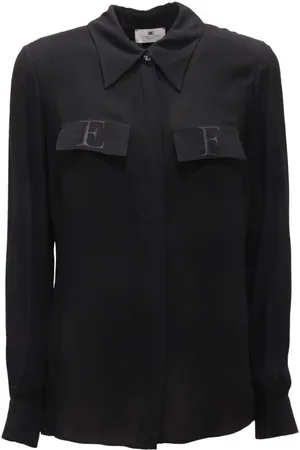 Elisabetta Franchi Mujer, Blusas y Camisas, Negro, Talla: S
