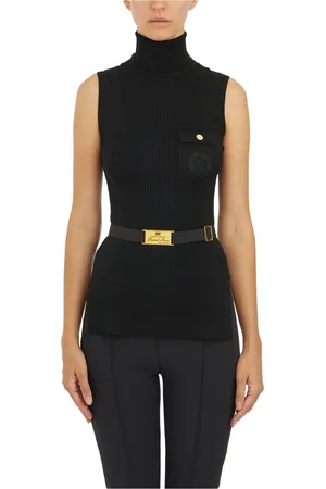 Elisabetta Franchi Mujer, Camisetas, Negro, Talla: L