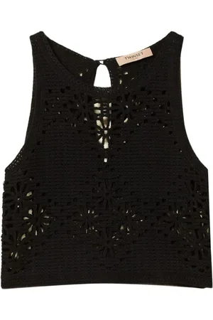 Twin-Set Mujer, Camisetas, Negro, Talla: M