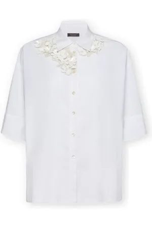 Elena Miro Mujer, Blusas y Camisas, Blanco, Talla: L