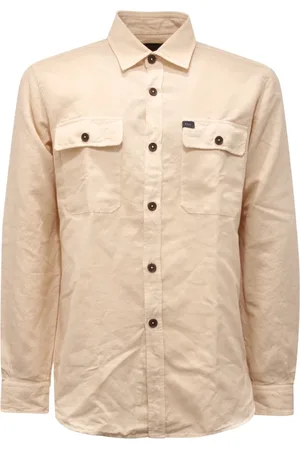 FAY Hombre, Camisas, Blanco, Talla: M