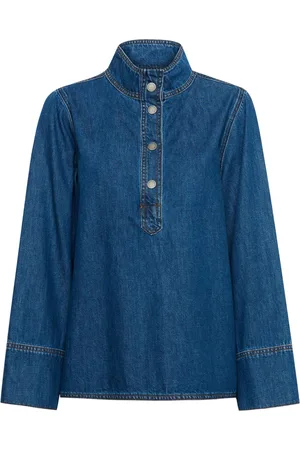 My Essential Wardrobe Mujer, Blusas y Camisas, Azul, Talla: L
