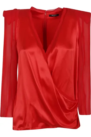Balmain Mujer, Blusas y Camisas, Rojo, Talla: M