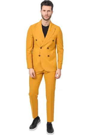 MULISH Hombre, Trajes, Amarillo, Talla: L