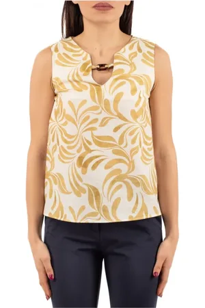 Luckylu Mujer, Camisetas, Amarillo, Talla: XS